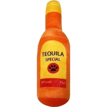 Hračka pro psa Pískací plyšová hračka pro psy 24 cm Hračka ve tvaru láhve alkoholu Měkká plyšová hračka se zvukem Interaktivní hračka pro psy Tequila