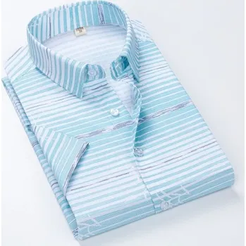 Pánská košile Pánská pruhovaná košile F782 tyrkysová L