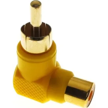 Redukce Lomený adaptér RCA M/F žlutá