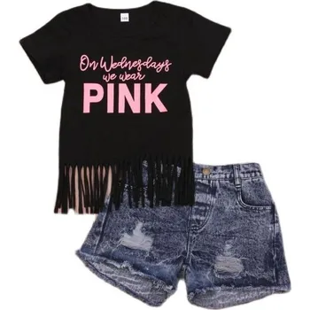 Dívčí tričko a džínové kraťasy L1399 4