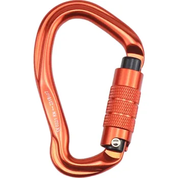 Paintballová výstroj Profesionální horolezecká karabina 23 kN Karabina typu D 10 x 5,6 cm oranžová