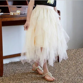 Dívčí sukně Dívčí sukně L1062 krémová 4