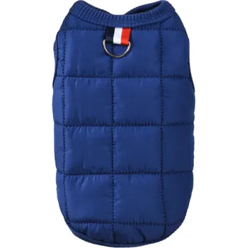 Obleček pro psa Zimní zateplená bunda pro psy Větruodolná bunda pro malé psy Vycpaný kabátek pro psy Měkká psí vesta s podšívkou 6,5 - 9 kg modrá