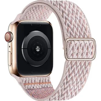 Ostatní příslušenství k chytrým hodinkám Nylonový řemínek pro Apple Watch 42 mm / 44 mm / 45 mm T865 růžová