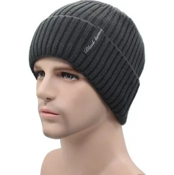 Čepice Pánská zimní čepice pletená šedá