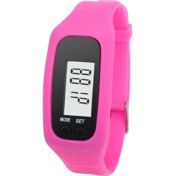 Krokoměr jako hodinky na ruku tmavě růžová