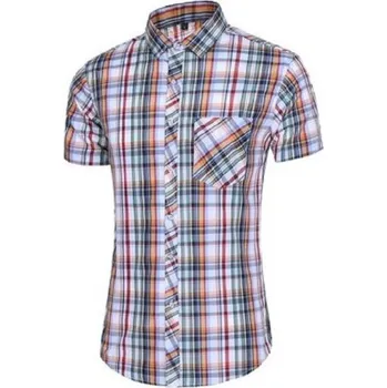 Pánská košile Pánská kostkovaná košile F561 S 6