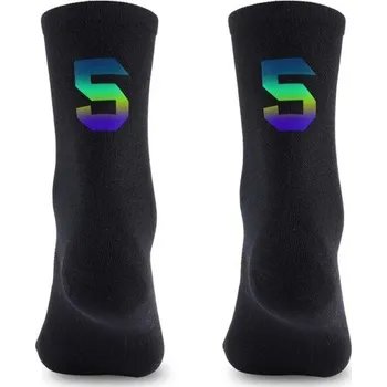 Pánské ponožky Profesionální černé sportovní ponožky unisex EU 39-46 reflexní cyklistické outdoorové prodyšné nylonové vysoké ke kolenům 5