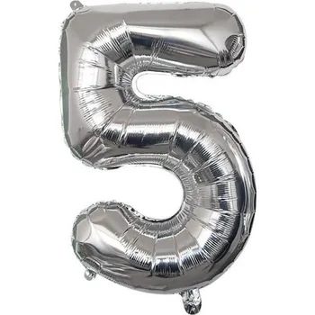 Balónek Narozeninový stříbrný balónek s číslem 40 cm 5