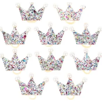 Obleček pro psa Gumičky pro psy s korunkou stříbrná 10 ks