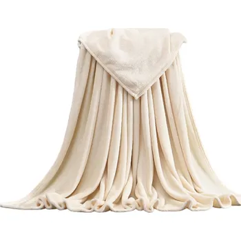 deka Hřejivá flanelová deka 150 x 200 cm béžová