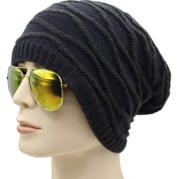 Čepice Pánská zimní čepice ve více barvách tmavě modrá