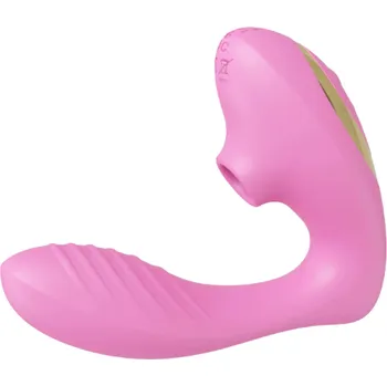 Vibrátor Womanizér s vibrátorem ve tvaru penisu, 13,8 x 11,5 cm Tlakový vibrátor s dvojitou stimulací Vibrátor s 10 vibračními, diskrétní balení růžová