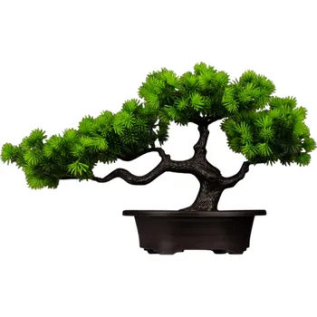 umělá květina Umělý borovicový strom 22x36 cm Dekorativní falešná bonsai Simulovaná plastová rostlina Strom do pokoje Krajinná dekorace na stůl domů