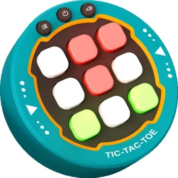 Elektronická hračka piškvorky s tlačítky 7,3 cm Interaktivní logická hra pro děti i dospělé Cestovní verze Zvuková signalizace LED displej zelená