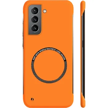 Pouzdro na mobilní telefon Matný ochranný kryt s podporou MagSafe pro Samsung Galaxy S23 oranžová