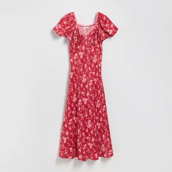 Dámské šaty Reserved - Vzorované šaty z viskózy - vícebarevná - 872GC-MLC - 872GC-MLC-XS