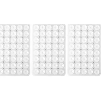 3 ks oboustranné silikonové přísavky 10,1 x 6,5 cm Držák na mobilní telefon Gumová přísavka na zrcadlo Sklo Plast Koupelna Kuchyně Domácnost