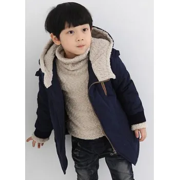 Chlapecká zimní bunda s kapucí tmavě modrá 11