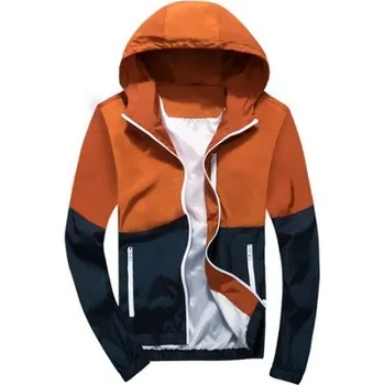 Pánská větrovka Značková pánská jarní/podzimní bunda oranžová M