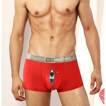 Pánské spodní prádlo Pánské boxerky s medvídkem červená L