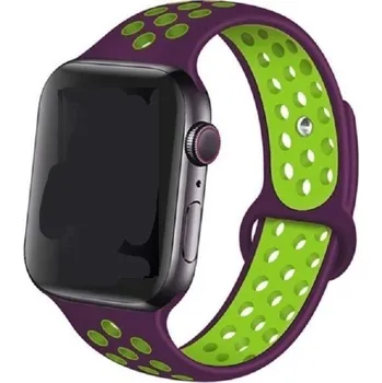 Příslušenství k chytrým hodinkám Silikonový řemínek pro Apple Watch 38 mm / 40 mm / 41 mm M-L T875 tmavě fialová
