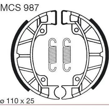 Motodíl Brzdové čelisti LUCAS MCS 987 PIAGGIO/VESPA Sfera 80 1994-1996