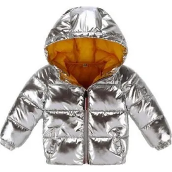 Dívčí bunda Dívčí zimní bunda L1915 stříbrná 3