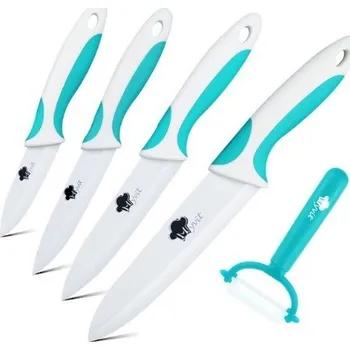 Kuchyňský nůž Profesionální sada keramických nožů J2961 světle modrá