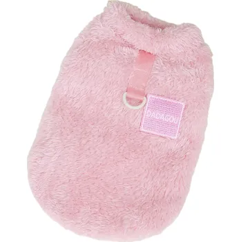 Obleček pro psa Fleecový obleček pro psy Zimní teplý svetr Zateplená fleecová mikina pro psy Jednobarevná teplá bunda pro psy růžová S