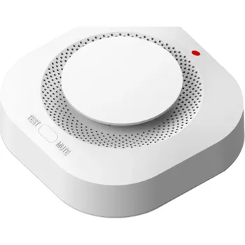 Svítilna Stropní detektor kouře 9 x 9 x 4,2 cm Požární hlásič Optický senzor Domácí alarm Bezpečnostní čidlo Ochrana před požárem