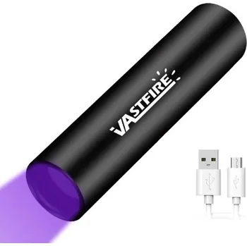 Svítilna Ultrafialová ruční svítilna 365 nm 10,5 x 2,5 cm Kompaktní UV lampa USB nabíjení Kontrola bankovek Skvrny Minerály Domácnost