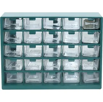 Úložný box Víceúčelový úložný box na nářadí Organizér na šrouby Plastový box se zásuvkami Dílenský box na součástky Praktický pořadač 29,1 x 22,5 x 12,3 cm modrá