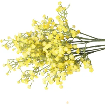 umělá květina Umělá kytice na dekoraci 52 cm Dekorativní květiny žlutá