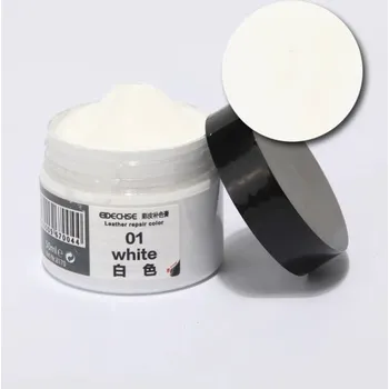 Barva na opravu kůže 50 ml Oprava autosedačky Kabátů Bot Vinyl Škrábance Díry Obnova Přelakování Barvení Kůže Auto bílá