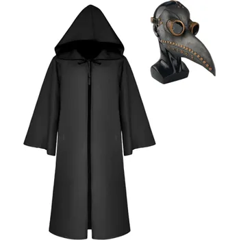 Karnevalová maska Kostým morový doktor pro děti černá 8