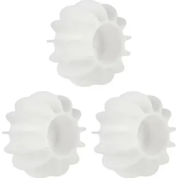 Prací koule Silikonový lapač chlupů do pračky 3 ks bílá