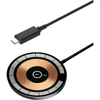 Magnetický 30W stojánek pro bezdrátové nabíjení USB C vstup rychlonabíječka mobilní telefon magnetická podpora QC 3.0 s USB C kabelem