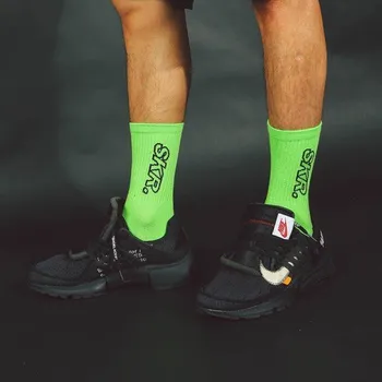 Pánské ponožky Pánské dlouhé ponožky světle zelená