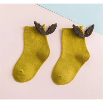 Dívčí oblečení Dívčí kotníkové ponožky s křídly žlutá 1-3 roky