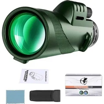 Dalekohled Výkonný monokulární HD dalekohled Přenosný dalekohled Dalekohled s dlouhým dosahem 80x100 mm zelená