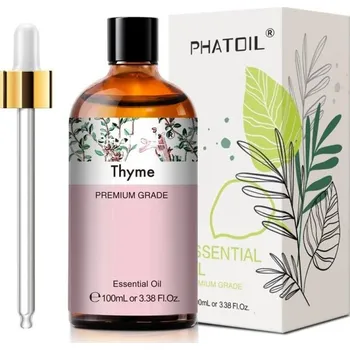 Vůně do bytu Esenciální olej 100 ml se skleněným kapátkem Aromaterapie Vonný olej do difuzéru Přírodní vůně Relaxace Domácí použití Kapátko Thyme