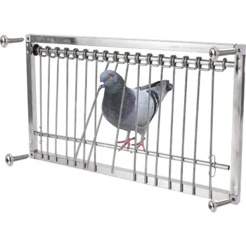 Hračka pro ptáka Kovová holubí lapací dvířka 50x26 cm s železným rámem Drátěná dvířka pro holubí past na ptáky Jednosměrná dvířka pro holubníky a ochranu budov