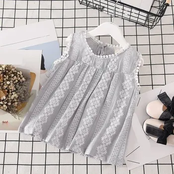 Dívčí halenka L1754 šedá 3