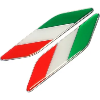 Samolepicí dekorace na vozidlo Samolepka na auto italská vlajka 2 ks