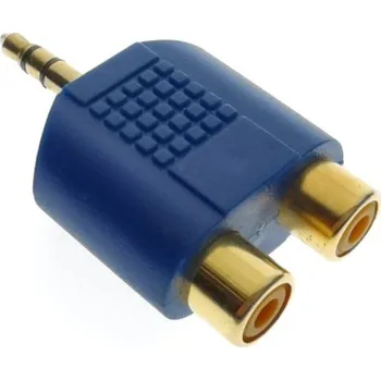 Video redukce Redukce 3.5mm jack na 2x RCA M/F modrá