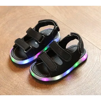 Dívčí sandály Dětské svítící sandály černá 22