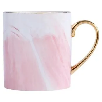 Mramorovaný hrnek 400 ml růžová