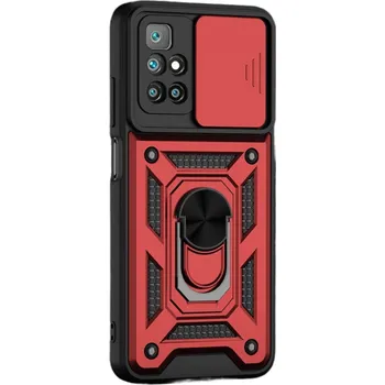 Pouzdro na mobilní telefon Pouzdro s magnetem a ochranou fotoaparátu Xiaomi Redmi Note 11T 5G červená