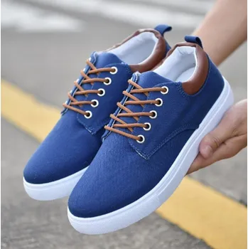 Pánská obuv Stylové pánské plátěné boty J2973 modrá 45